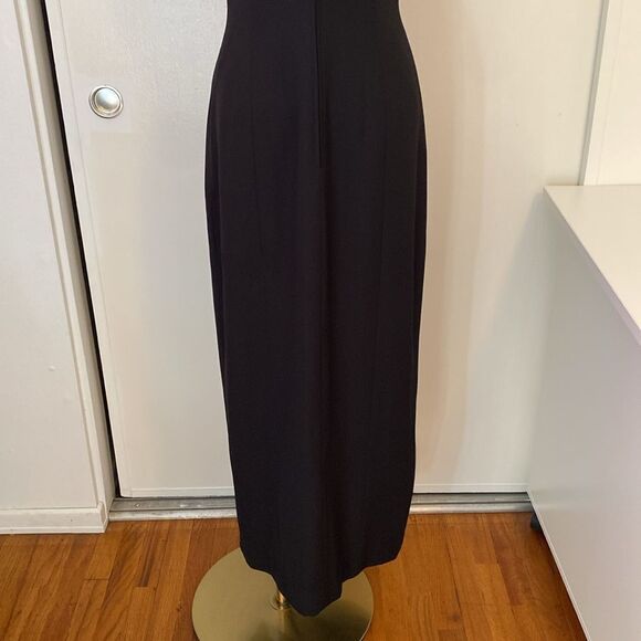 Vintage 80's Reggio Black Strappy Gown Size 4 - Picture 8 of 13